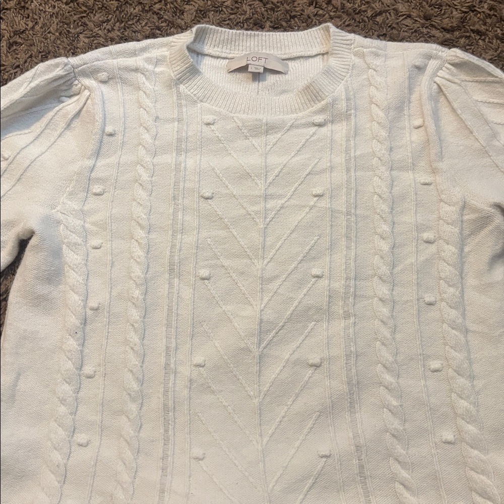 LOFT Ivory Knit Sweater